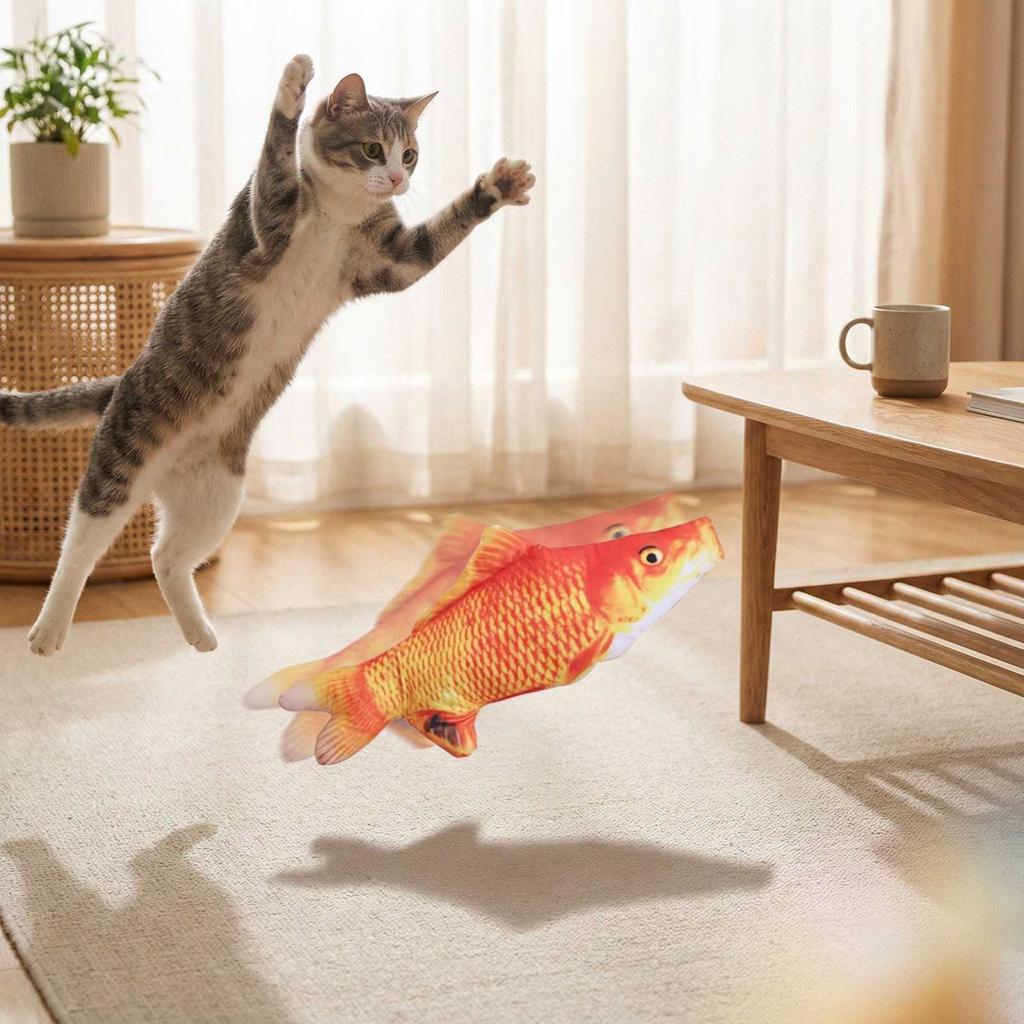 Simulierter Fisch, Kauspielzeugpuppe, Katzenminze Beißspielzeug,