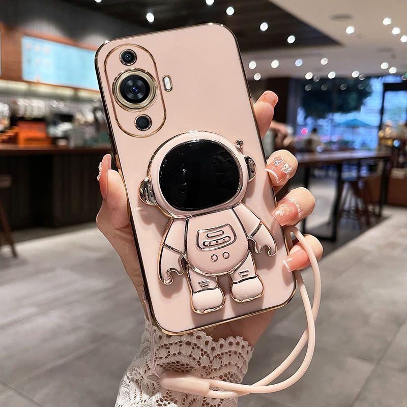 

Case For Huawei Nova 12S 12 Lite 12 Active 11 12i 12 SE Cover Electroplated Astronaut Mobile Cute Phone Case Bumper For Nova 12 S
