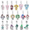 925 Silver Cartoon Doll Theme Series Pendants Bear Piggy Wizard Dwarf Charms Fit Original Bracelet Necklace Jewelry