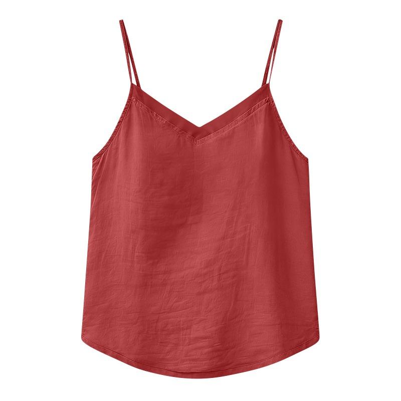 2026 Sommer Locker Lässig Träger Tanktop Patchwork Unifarben Damenweste Lässig Mode Elegant Einfach V-Ausschnitt Bluse Süß Basic Hemden