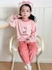 Kids' Wool Plush Pajamas Set - Warm Autumn/Winter Coral Fleece Sleepwear for Boys and Girls