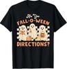 Retro Are You Fall O Ween Directions Teacher Halloween Ghost T-Shirt