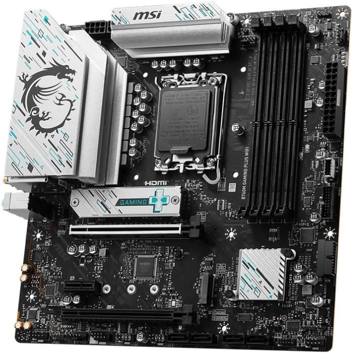 Placa-mãe - MSI - B760M GAMING PLUS WIFI Intel B760 LGA 1700 micro ATX