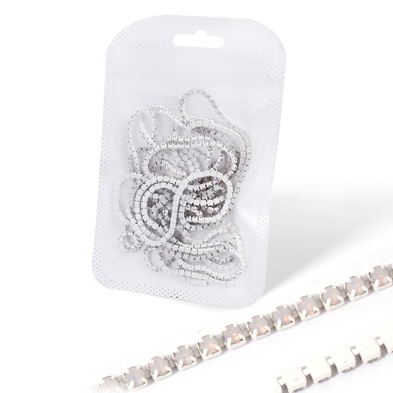 Protein Claw Chain Rhinestone Chain 2Mm Claw Diamond Nail Art Jewelry Cutting Claw Chain Bracelet Necklace Diy Jewelry