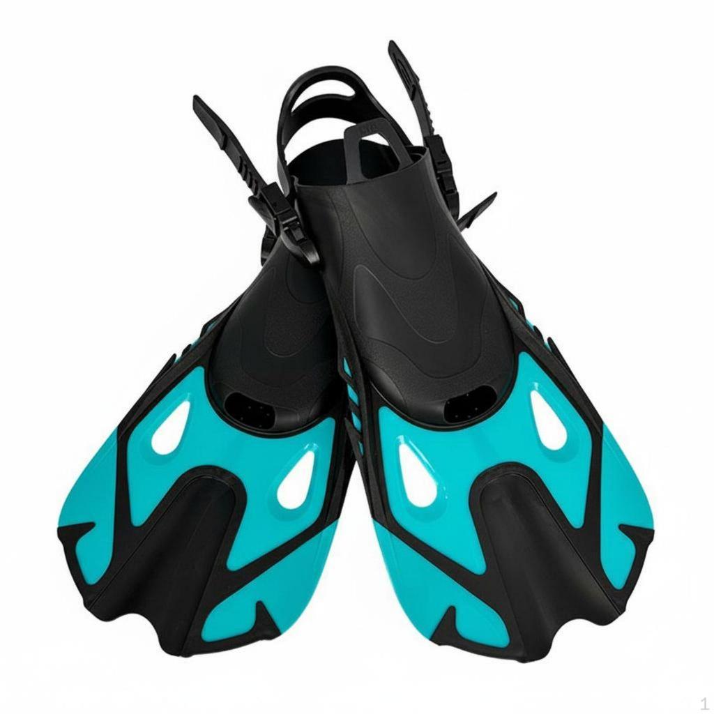 Adjustable Diving Fins Lightweight Short Swim Flippers Professional Pool