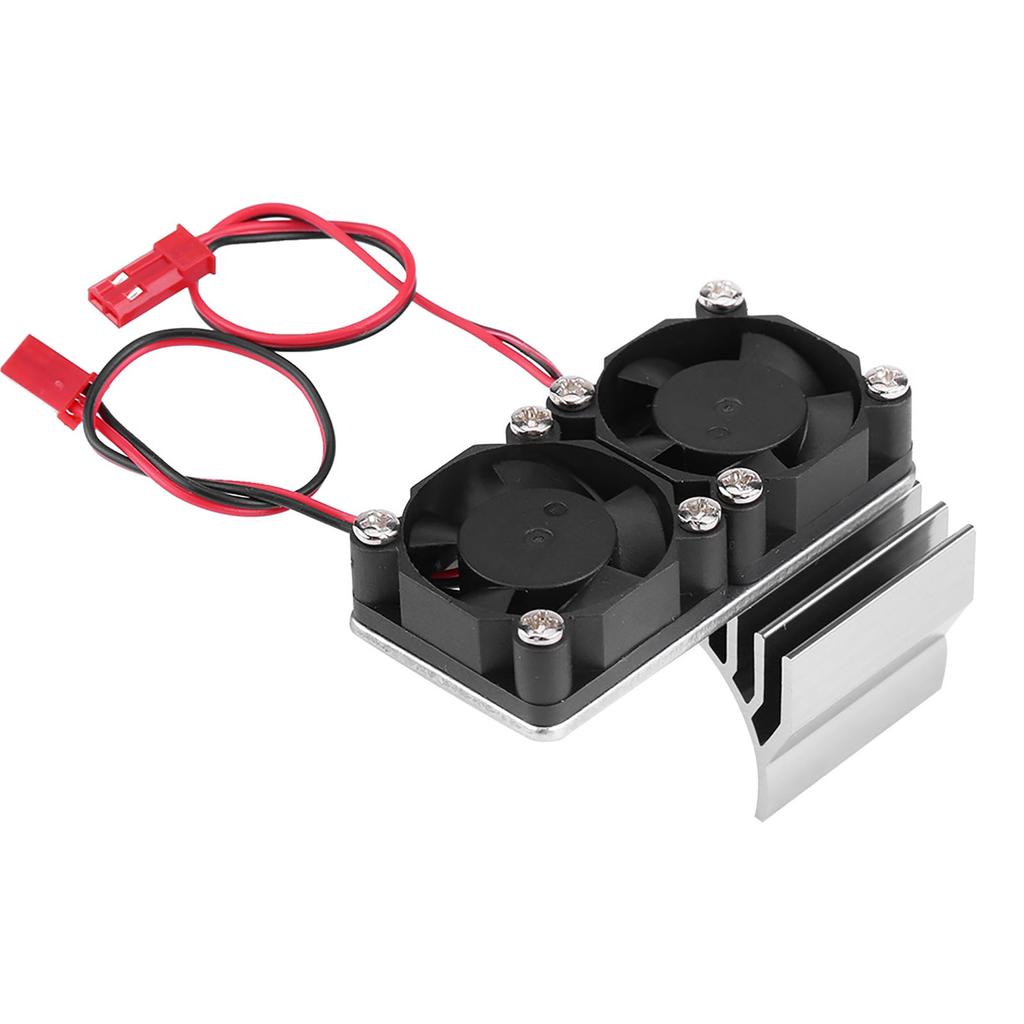 540   550 Motor Twin Cooling Fan Heat Sink With for 1 10 Scale Electric RC Car