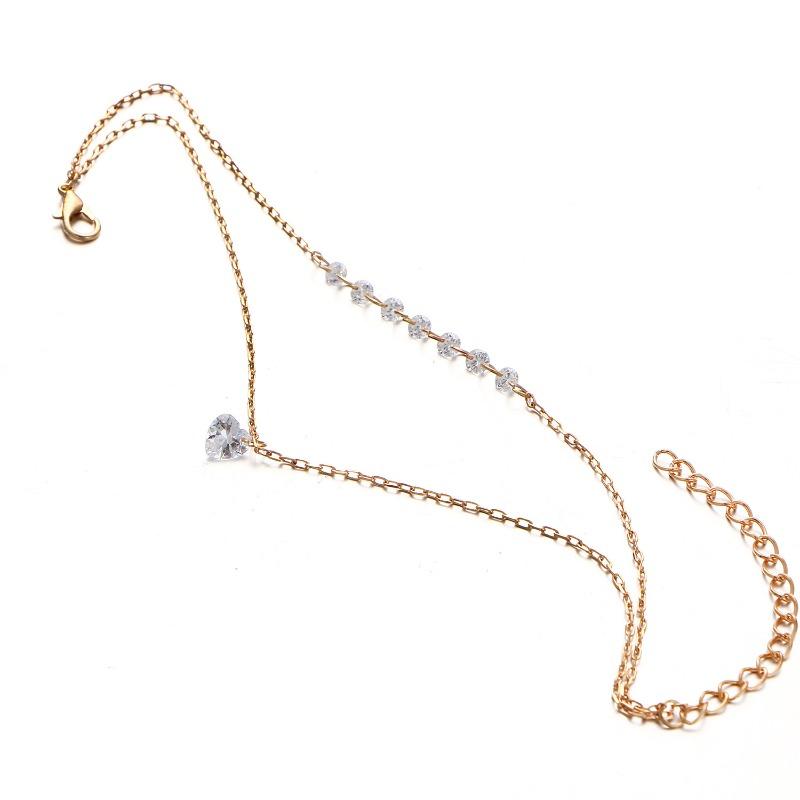 Personality Double Love Rhinestone Bracelet Crystal Sweet Fashion Wild Bracelet Women's Jewelry Bracelet Femme Acier Nurse