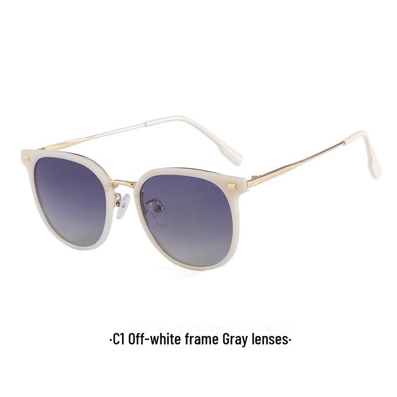 Ultra-Light Polarized Cat Eye Sunglasses - Black & Gold, UV Protection, Trendy 2026 for Women