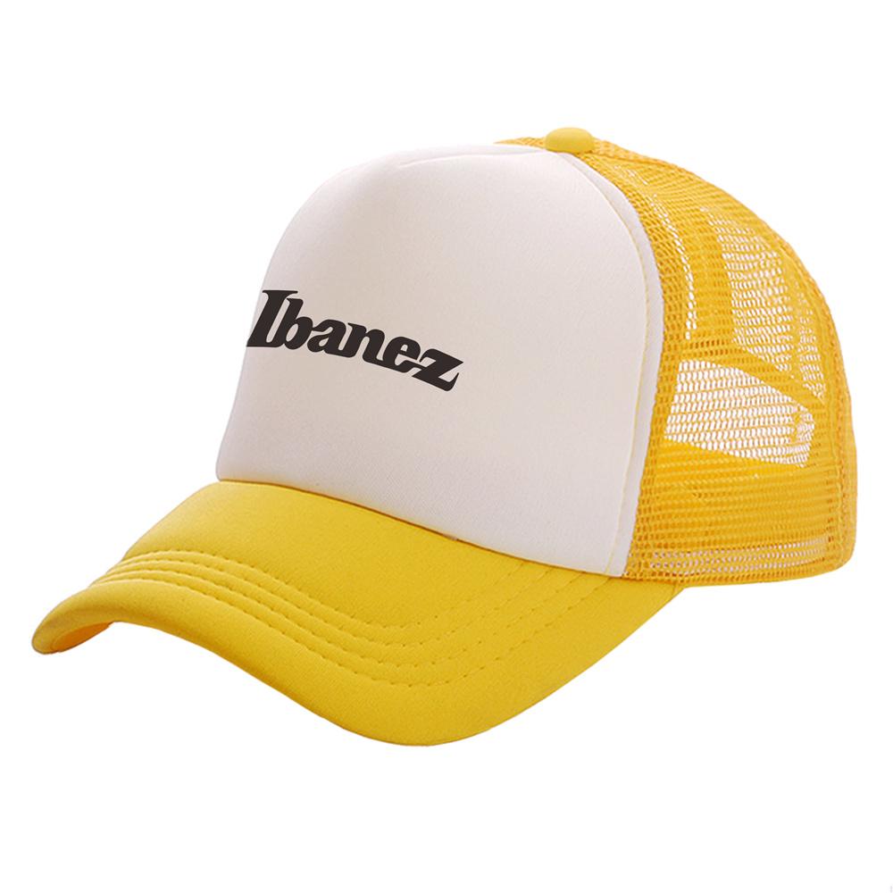 Guitar brand Ibanez Trucker Cap Unisex Cool Music Fans Hip Hop Ibanez Hat Baseball Cap Unisex Mesh Net Caps MZ-056