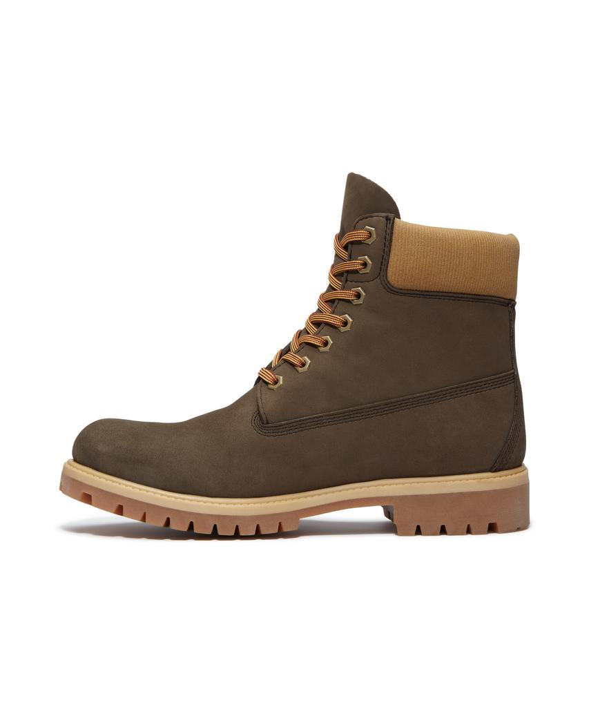 Timberland (Men'S) Premium 6-Inch Lace Waterproof Boots - Dark Brown Nubuck: Olive / A2P6W-A4J