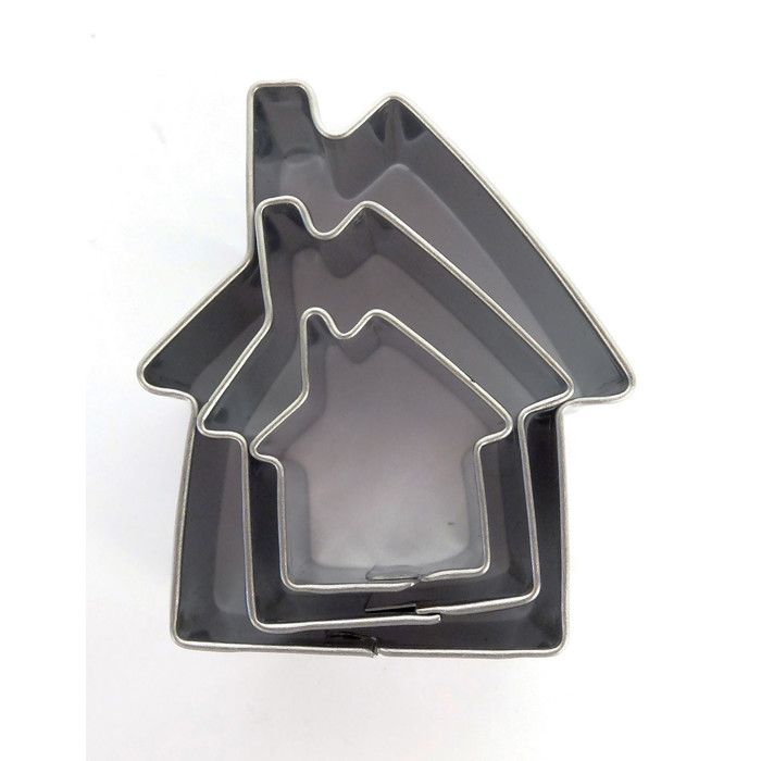 Metall-Ausstecher Haus 3-teilig