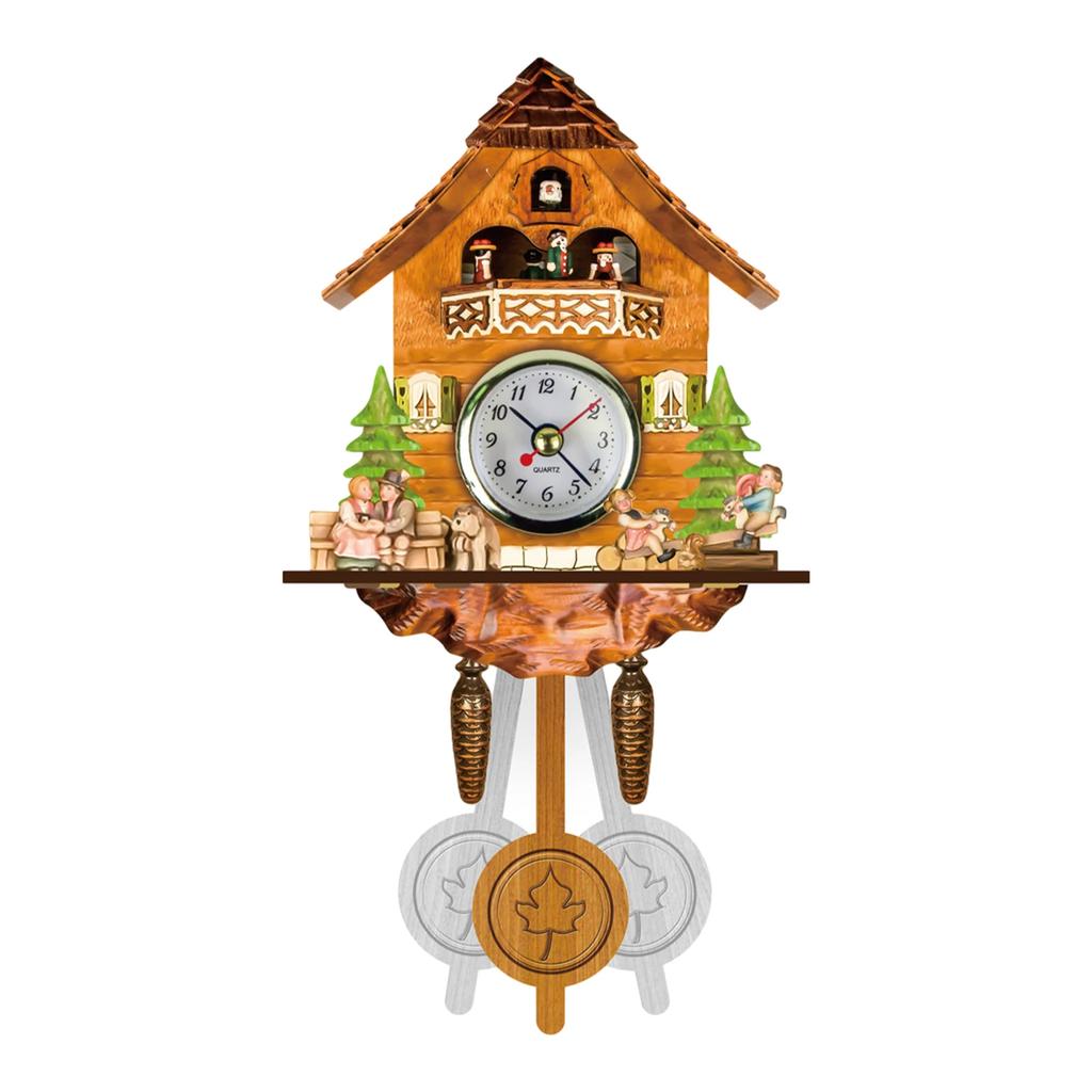 Traditional Black Forest Chalet Clock Charming Home Décor Imitation Wood Style Cuckoo Clock CM003