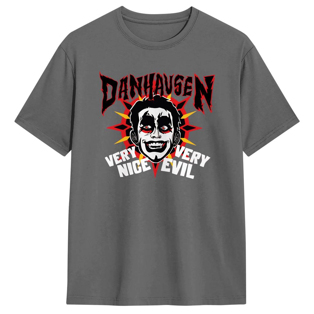 Very Nice Very Evil Danhausen Wrestling TShirts for Unisex Humorous Cotton Tees Crewneck Short Sleeve T Shirts Printing Clothes