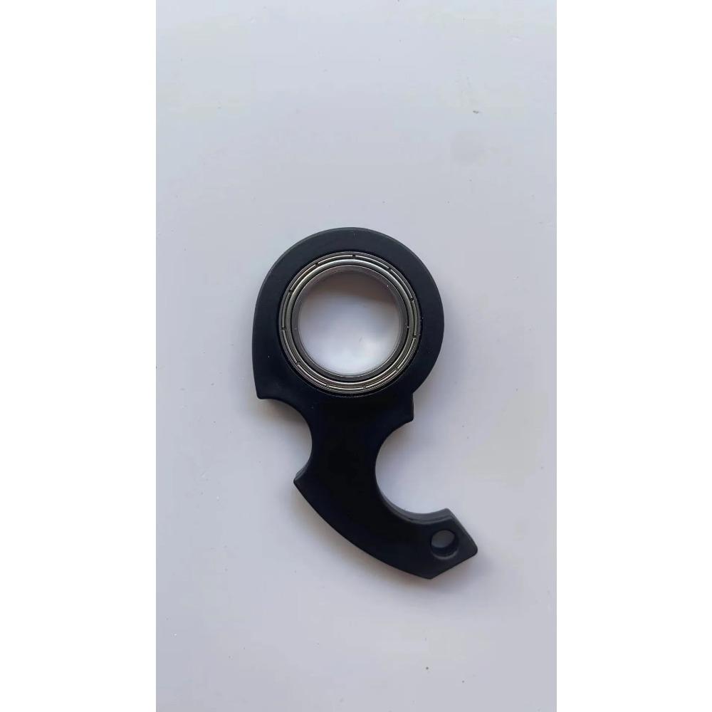 

New Spinner Stress Relieving Toys Keychain Metal Idget Toy Kid Fingertip Keyring Finger Fidget Ring Anxiety Boredom Party Gifts чорний
