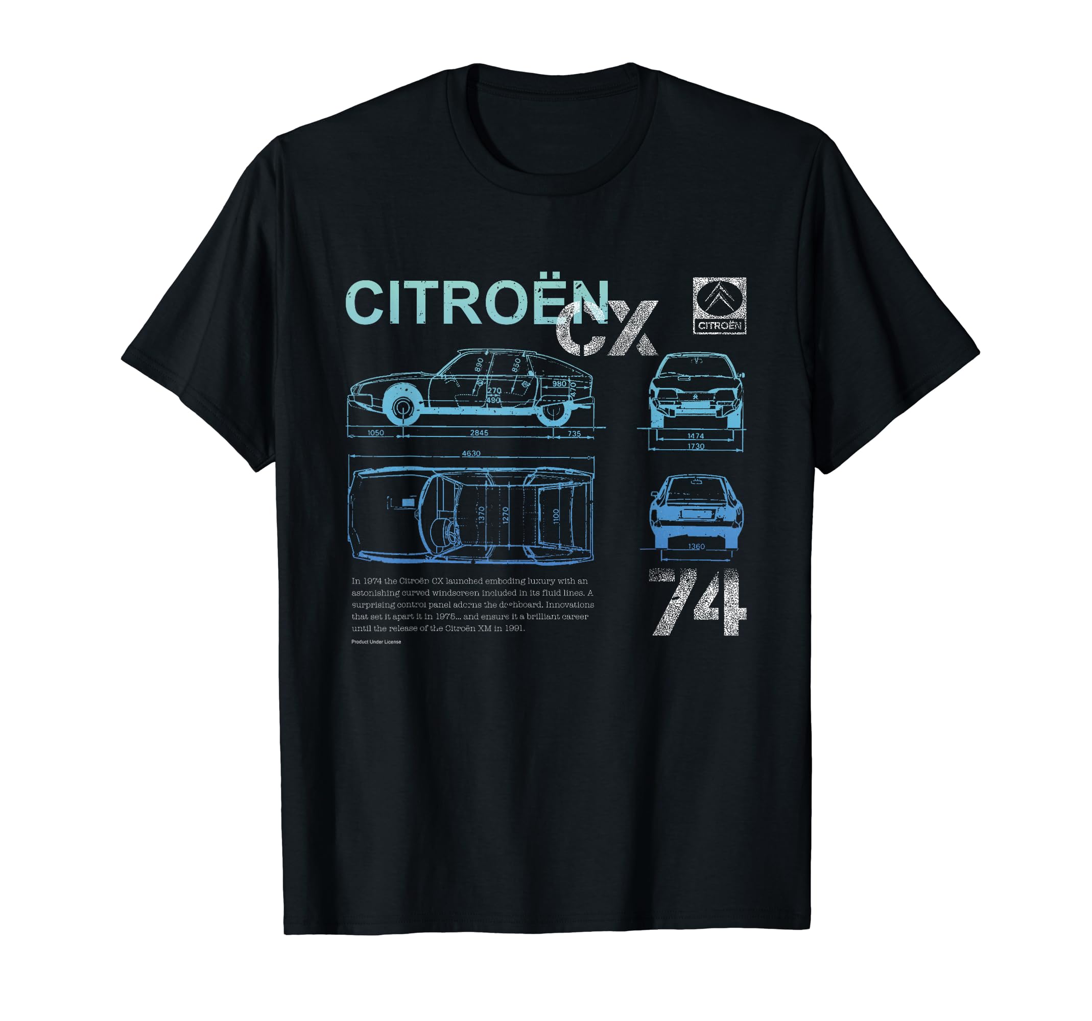 

Citroën CX 74 spec design T-shirt
