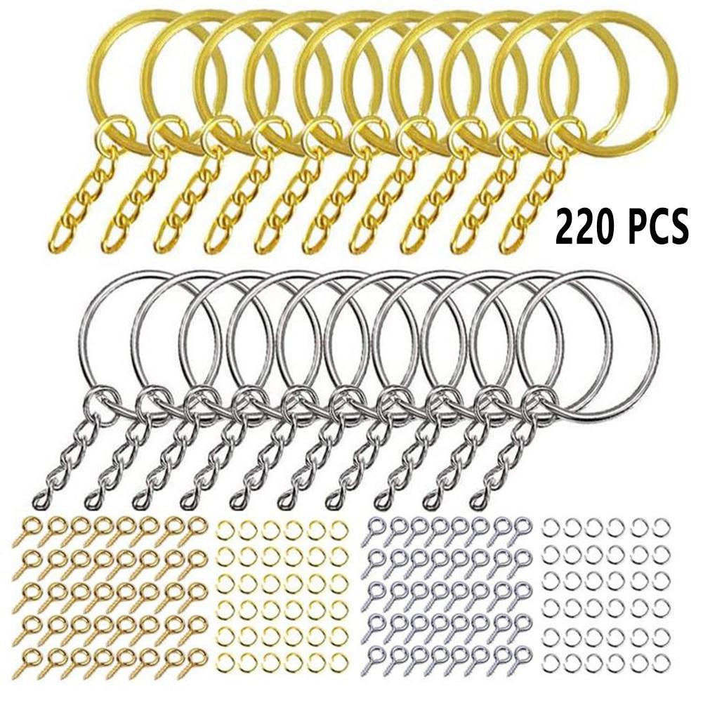 Nøkkelringer Nøkkelring DIY 220 stk/parti Gull Hummerlås