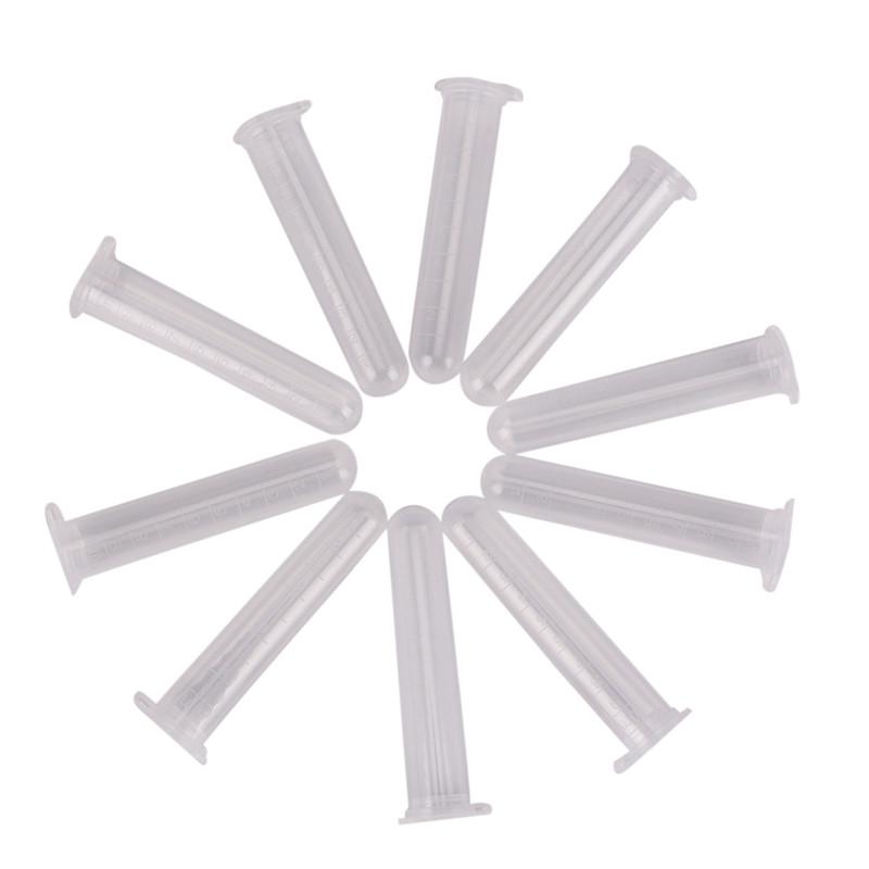 10 stk 10 ml mikrosentrifugerør hetteglass Klar plast hetteglass beholder med trykklokk