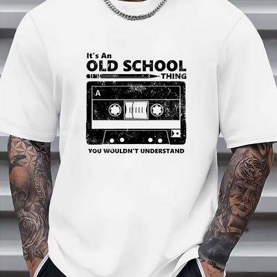 T-shirt Homme Style Rétro Imprimé Old School Manches Courtes Coton pour la Fraîcheur T-shirt Graphique Décontracté T-shirt Oversize Homme T-shirt