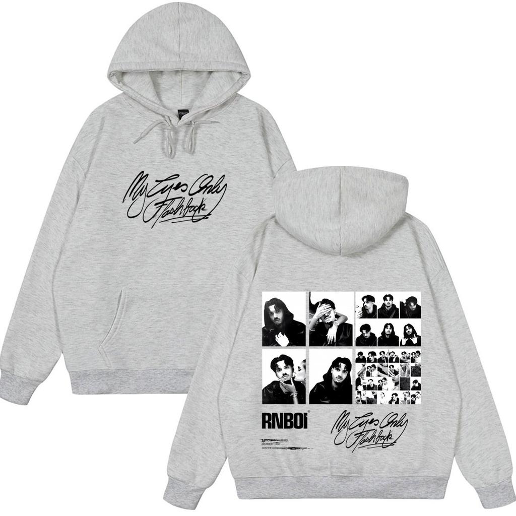 Rapper RnBoi Sadece Gözlerim Geriye Dönüş Albümü 2026 Ürün Kapüşonlu Sweatshirt Erkek Kadın Vintage Kazak Uzun Kollu Günlük Sweatshirt