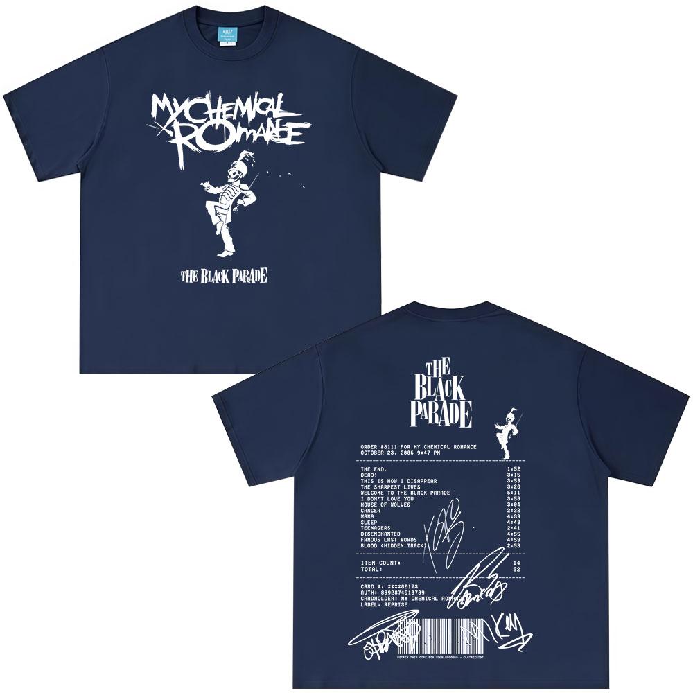 The Black Parade 2026 Tour Tshirts Rock Band My Chemical RoUnisexce Tshirt Unisexs Women Clothing Cotton Casual Y2K Top Streetwear