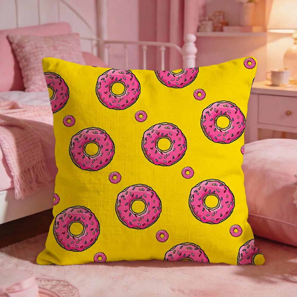 FooddonutS Cushion Cover Premium Comfort Reversible Pillow Cove Two In One Design for Any Room Car Interior