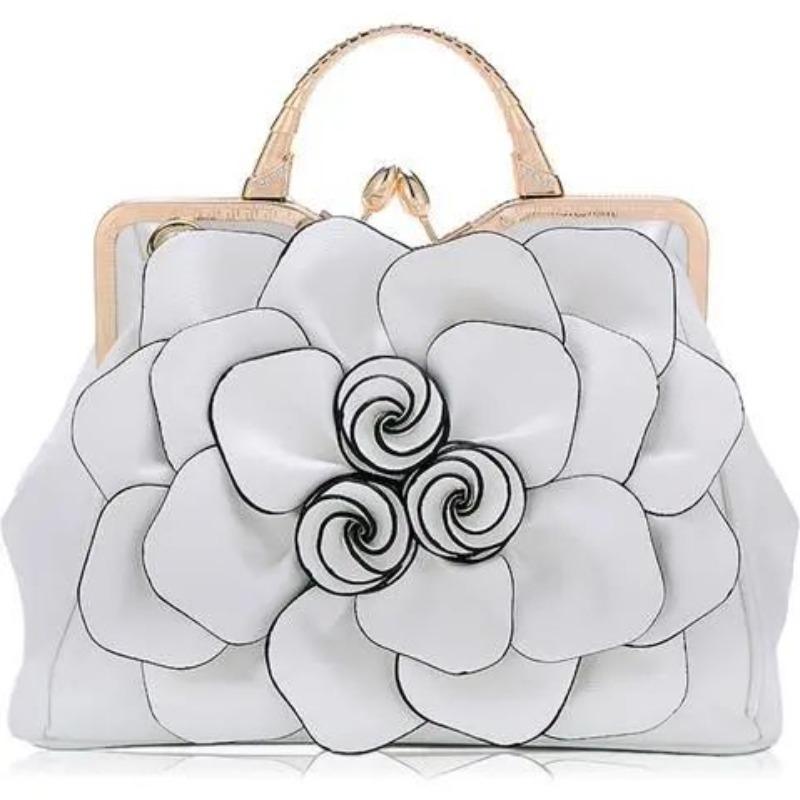 Elegant Ladies Bag Shoulder Messenger Bag Fashion Large Capacity Handheld Leather Texture Shopping Bag