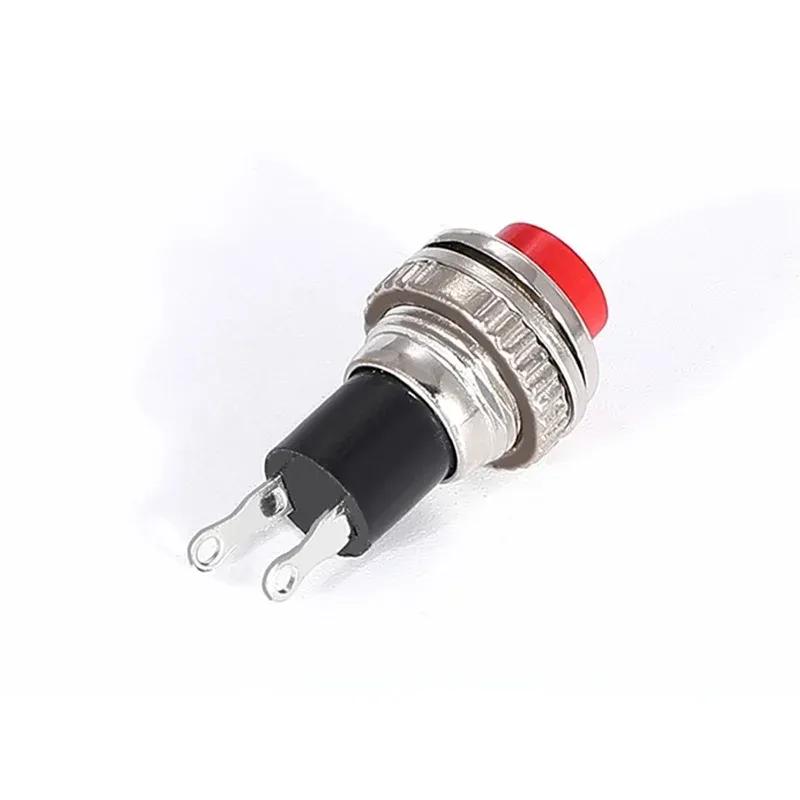 5/20PCS Small 10MM DS-314 Lock-Free Button Switch Unlocked Self-reset Doorbell Horn Electric Switches Fixed Upper Threaded Panel