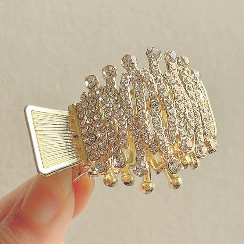 

Новая мода горный хрусталь заколка для волос коготь для женщин металлический маленький хвостик крабы толстые шпильки французский головной убор аксессуары для волос остановить