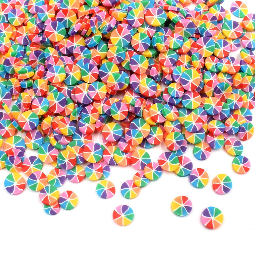 Hot Selling 5mm Soft Non-toxic Polymer Clay Candy Slices Figurine Sprinkles for Slime Crafts Making