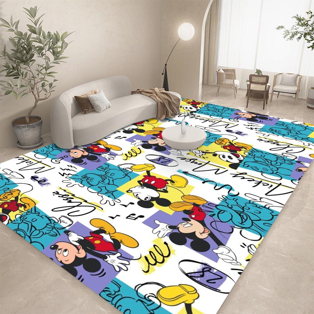 Dywan Myszka Miki Motyw Kreskówkowy Pokój Dziecięcy Dekoracja Domu Prezent dla Chłopców Prezent Urodzinowy Dywan do Pokoju Dziecięcego Personalizowany Pomysł na Prezent
