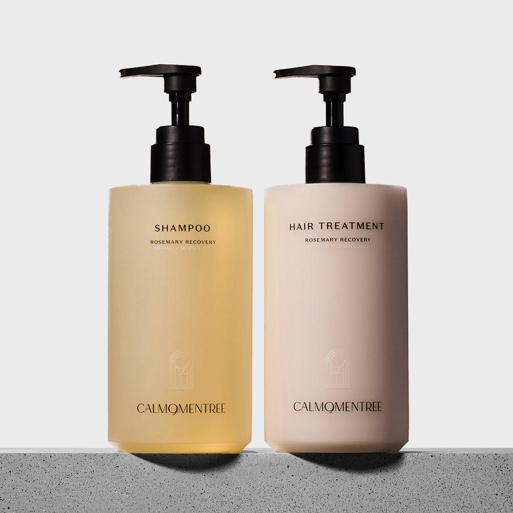 Calmomentree Rosemary Hair Loss Relief Shampoo & Treatment Hair Set (500mlx2)