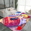 3DPretty Guardian Sailor Moon Pattern Rug, Non-slip Floor Mat, Suitable for Children's Playrooms, Bedrooms, Crawling Mats, Stain