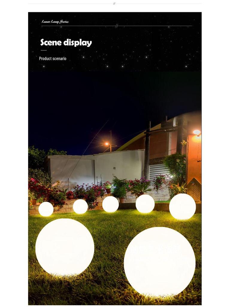 Solar Luminous Spherical Lawn Lamp: Waterproof Outdoor Atmosphere Light for Courtyard and Camping