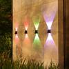 Solar Wall Lights Outdoor Wall Sconce Waterproof Solar Outdoor Lamp for House Porch Fence Patio Pergola Garage Backyard Garden