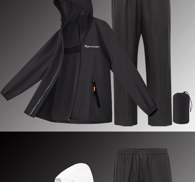 Unisex Lichtgewicht Regenjas & Broek Set, Anti-Stortbui, Waterdicht, Ideaal voor Fietsen, Voedselbezorging & Elektrisch Motorrijden.