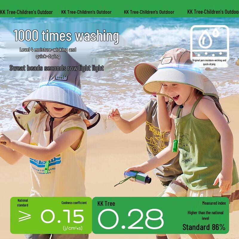 Kocotreekk Kids' UV Protection Wide Brim Sun Hat with Neck Flap
