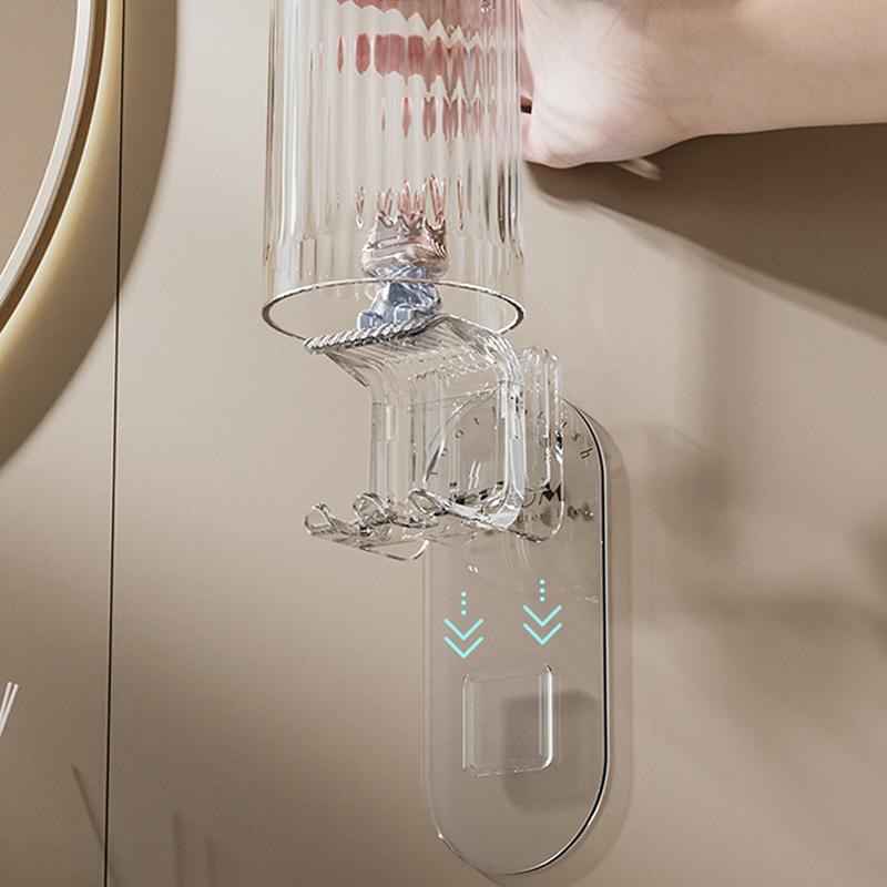 Cute Rabbit Toothbrush Rack Bathroom Wall-Mounted Electric Toothbrush Cup Punch-Free Mouthwash Cup Hanger