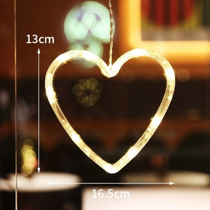 15PCS Christmas String Lights LED String Lights Suction Cup String Lights Showcase Window Decoration Festive Decoration Lights