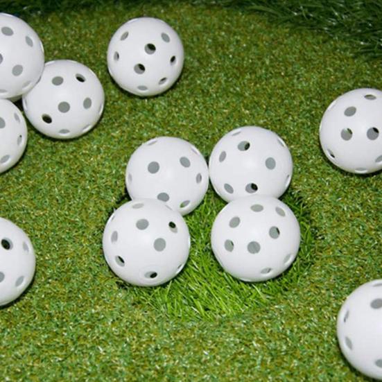 12/50Pcs 41mm 26 Holes Hollow Golf Sports Indoor Training Practice Plastic Ball