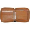 Bifold Wallet Round Zip Retro Synthetic Leather Embossed Logo Synthetic Leather Card Storage Bill Storage Coin Purse 22269309 Brown [Edwin] Men's