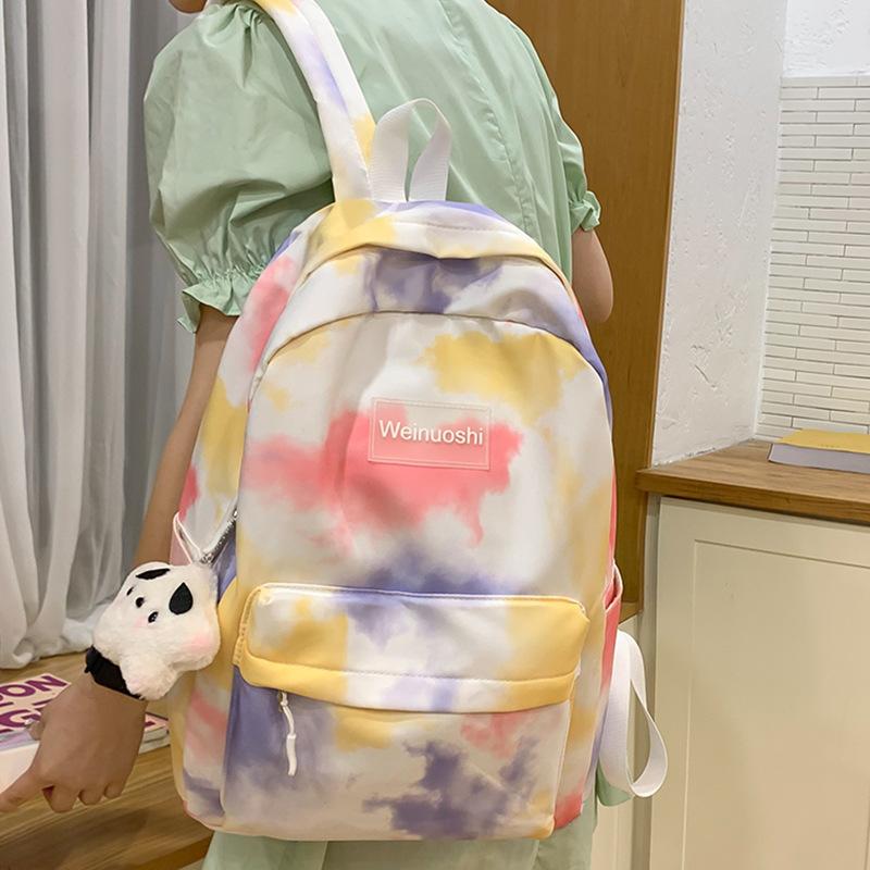 Children's Schoolbags Elementary School Girls Junior High School Girls High Looking Tie Dye School Backpacks