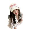 Korean version of small fresh floral bow baseball cap female face small sweet bucket hat summer sun protection hat