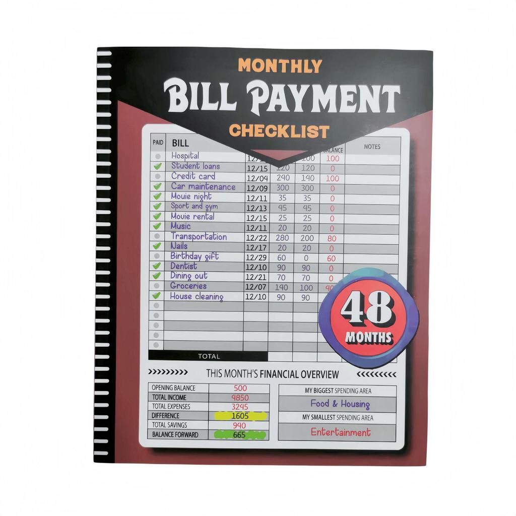 Cross-Border Money Management Notebook: Bill Tracker & Payment Record Book