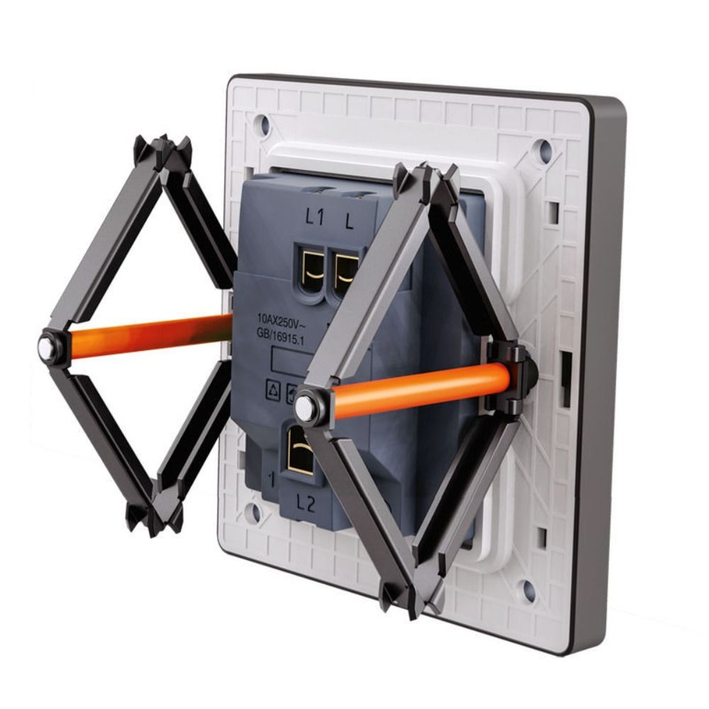 10 st/set Metallboxhållare Väggmonterad Box Stödstång Väggbrytare Fast Installation Fast Väggreparation