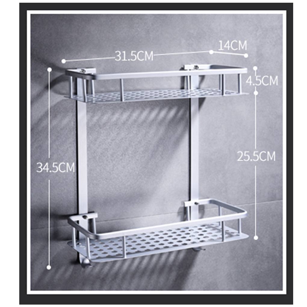 

Punch-free Plastic Bathroom Shelf Shower Gel Shampoo Holder Storage Rack -RA13