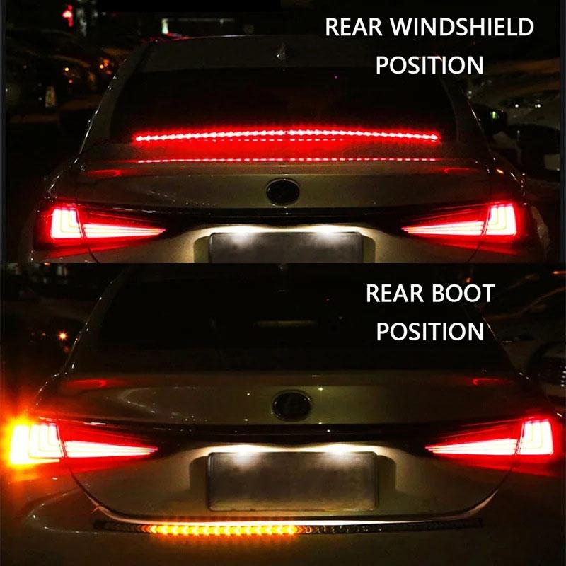 Car Truck LED Tailgate light Strip for Jeep Pickup Turn Signal Lamp Reverse Brake Lamp Sequential Flowing Turnning Lamp 12-24V