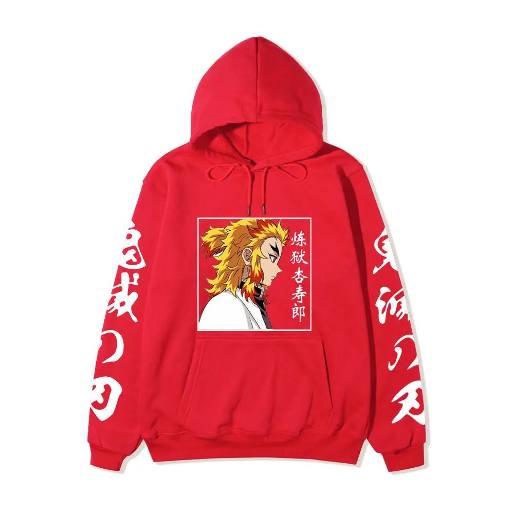 Anime Demon Slayer Hoodie Men and Women Long Sleeve Shinobu Kocho Hoodies Sweatshirts Harajuku