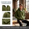 Men's Vintage Corduroy Half Zip Hoodie with Large Pockets