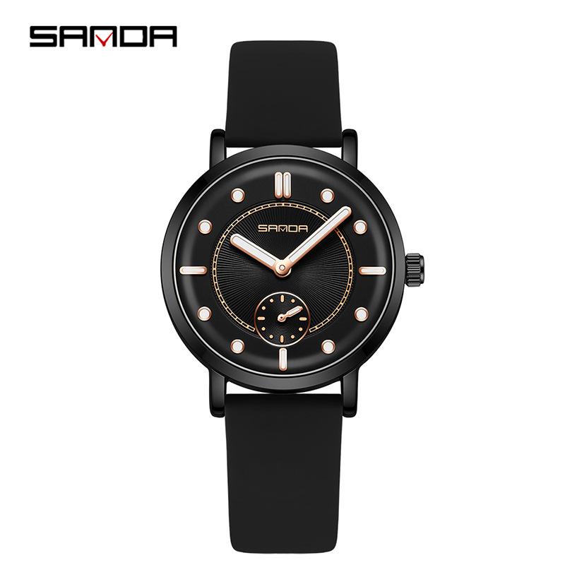 SANDA Women s Luminous Quartz Wristwatches - Fashionable Two-Hand Design