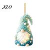 Decorative Animal Shaped Ornaments Blue Glass House Christmas Hanging Ornament, Acrylic Double Side Thoughtful Gift Ideas Printed Tree Decor Pendant,